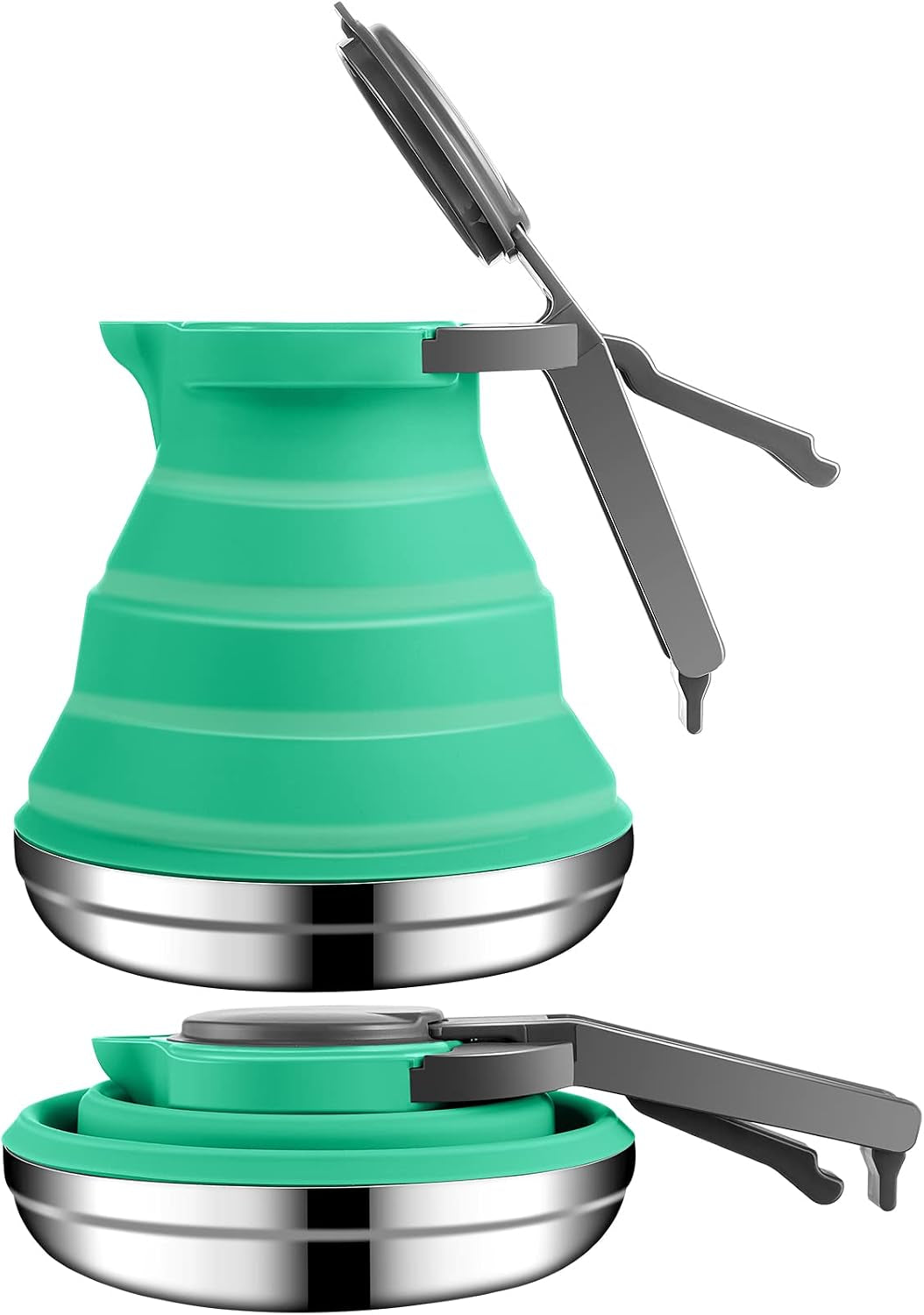 1.5L Portable Collapsible Kettle Camping Pot Collapsible Tea Kettle for Hiking Travel and Outdoors
