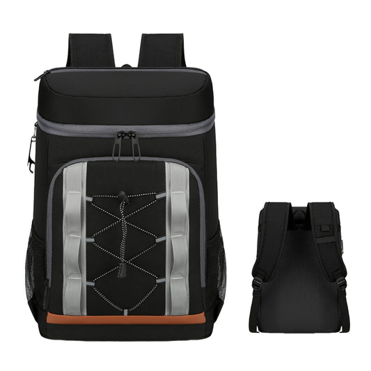 Cooler backpack worn hands-free on the walk to a picnic spot