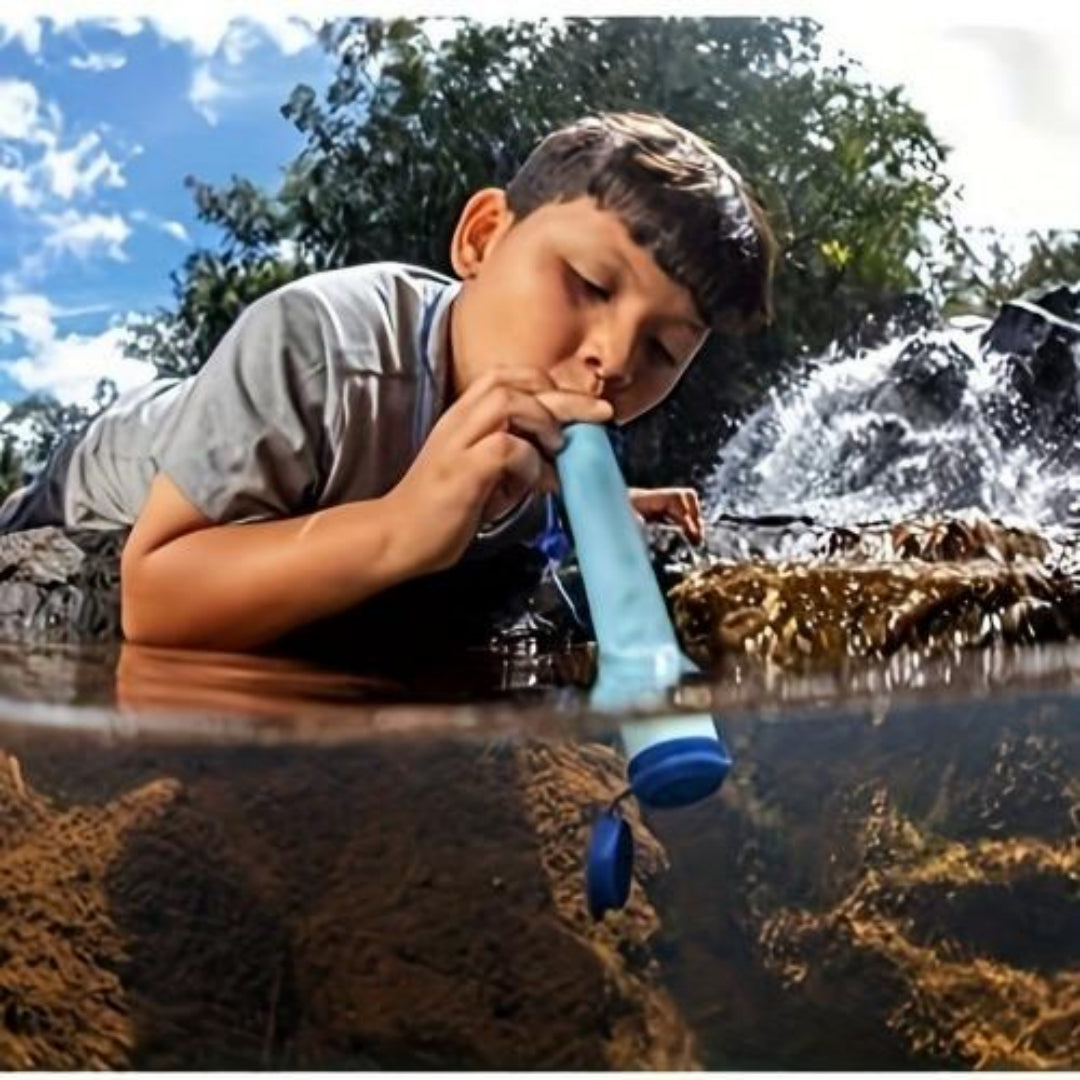 Essential Personal Water Filter for Hiking, Camping and RV Travel Emergency Preparedness