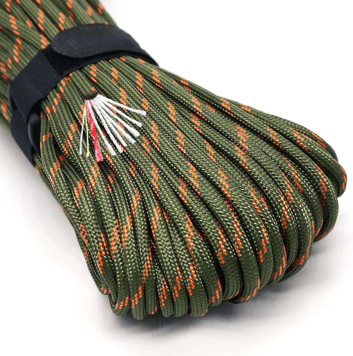 Survival Paracord Parachute Fire Cord Survival Ropes Red Tinder Cord PE Fishing Line Cotton Thread 7 Strands Outdoor 20, 25, 100 Feet