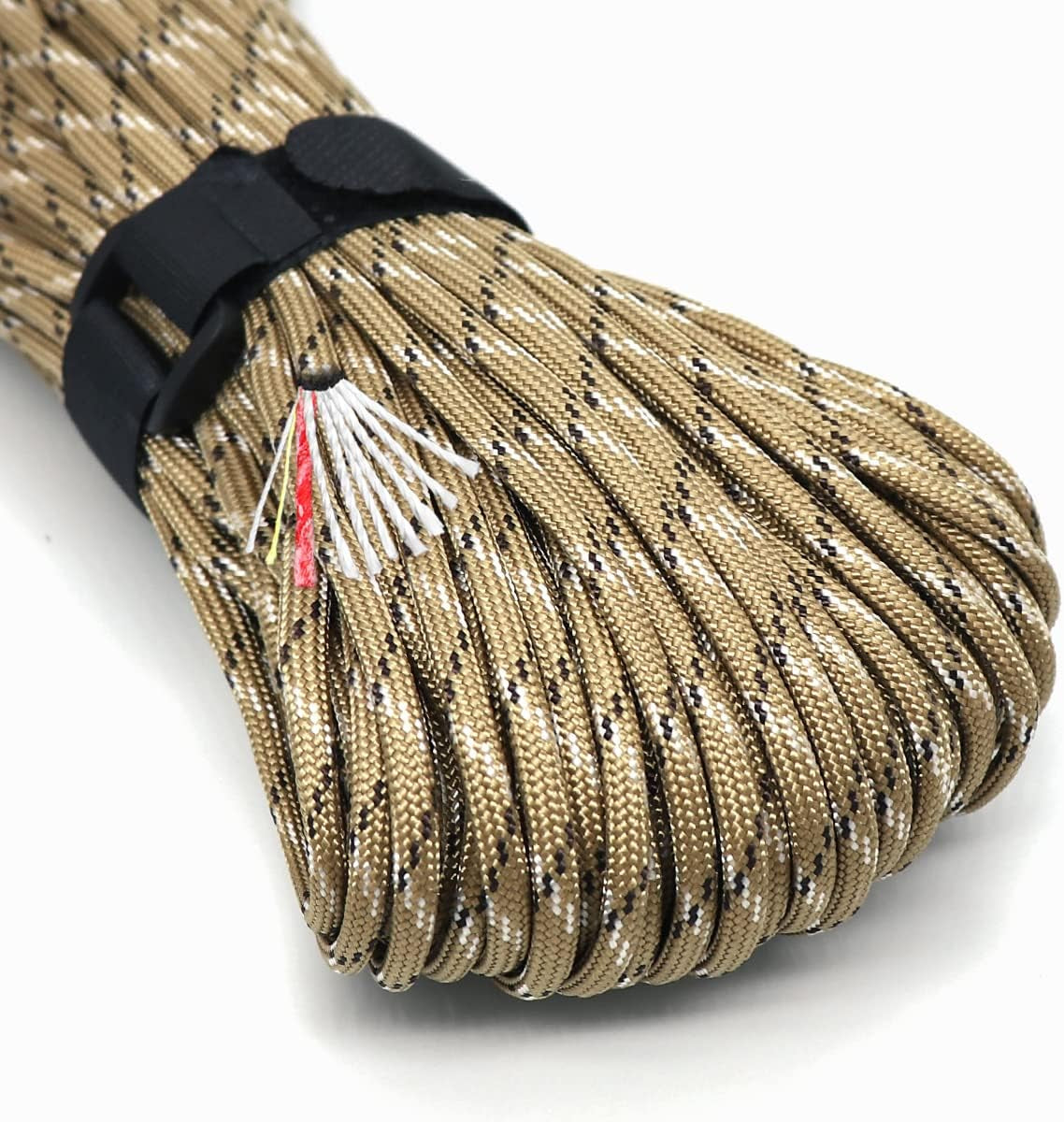Survival Paracord Parachute Fire Cord Survival Ropes Red Tinder Cord PE Fishing Line Cotton Thread 7 Strands Outdoor 20, 25, 100 Feet