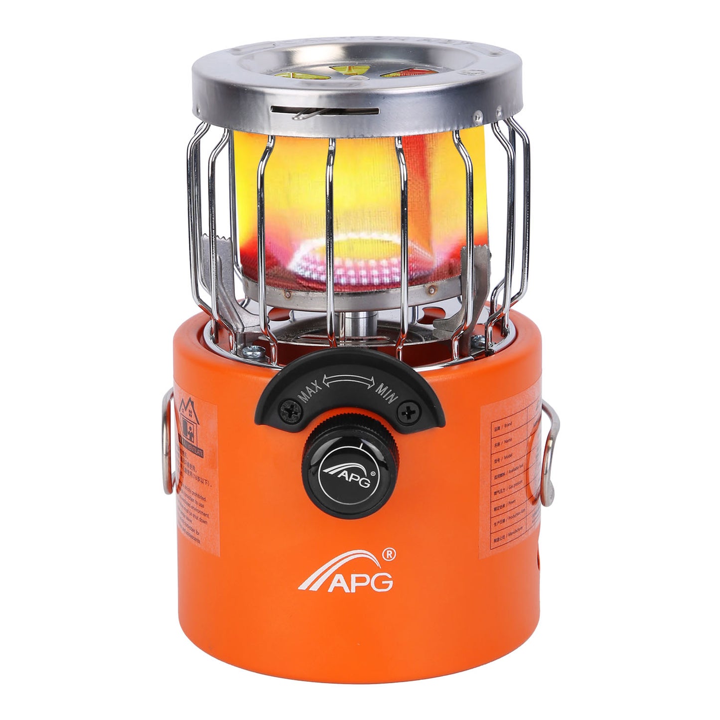 2-in-1 backpacking stove and tent heater with 360 degree radiant heat