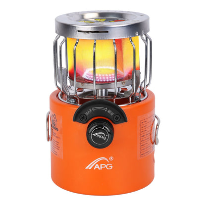 2-in-1 backpacking stove and tent heater with 360 degree radiant heat