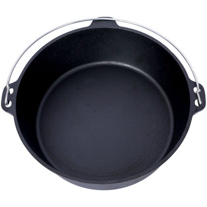 Outdoor Camping Deep Pot for Camping Fireplace Cooking Barbecue Baking Campfire with Leg Base