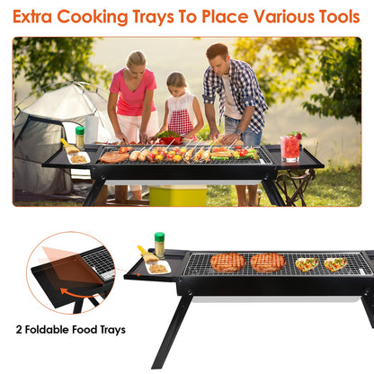1Pc Foldable Charcoal BBQ Grill Stainless Steel Grill Net Easy Setup Portable Tabletop Barbecue Grill for Camping Picnic Outdoor Party Yard Fedex Shipping