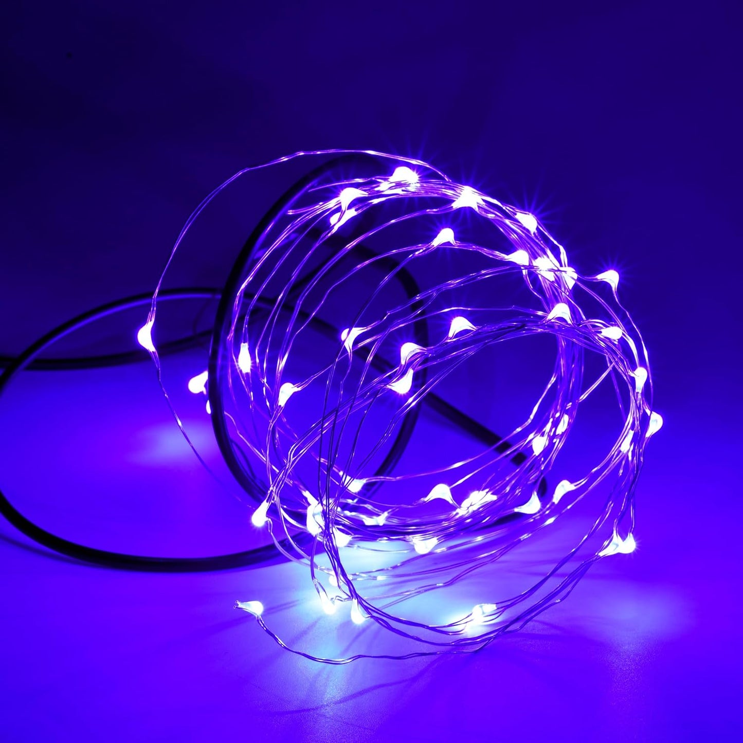 USB Plug in Fairy Lights, 16Ft Warm White Christmas Lights | 50 LED Silver Wire String Lights for Christmas Trees, Wreaths, Mason Jars, Garlands, Bedrooms and Weddings