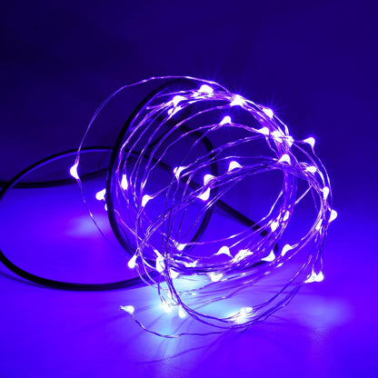 USB Plug in Fairy Lights, 16Ft Warm White Christmas Lights | 50 LED Silver Wire String Lights for Christmas Trees, Wreaths, Mason Jars, Garlands, Bedrooms and Weddings
