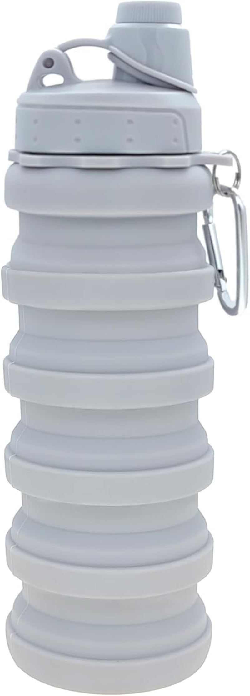 Collapsible Water Bottles Travel Water Bottle Sports Portable Sport Water Bottle Reusable Water Bottles Comes with Mountaineering Buckle 500Ml Silicone Water-Proof Camping Water Bottle