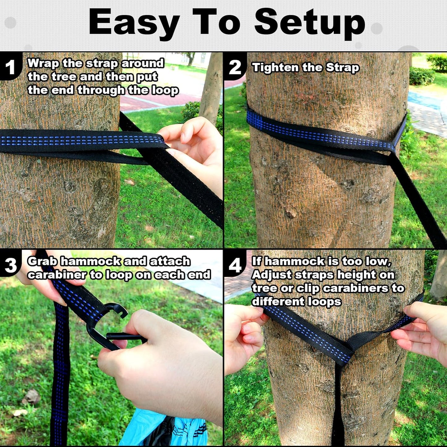 Camping hammock packed into attached stuff sack