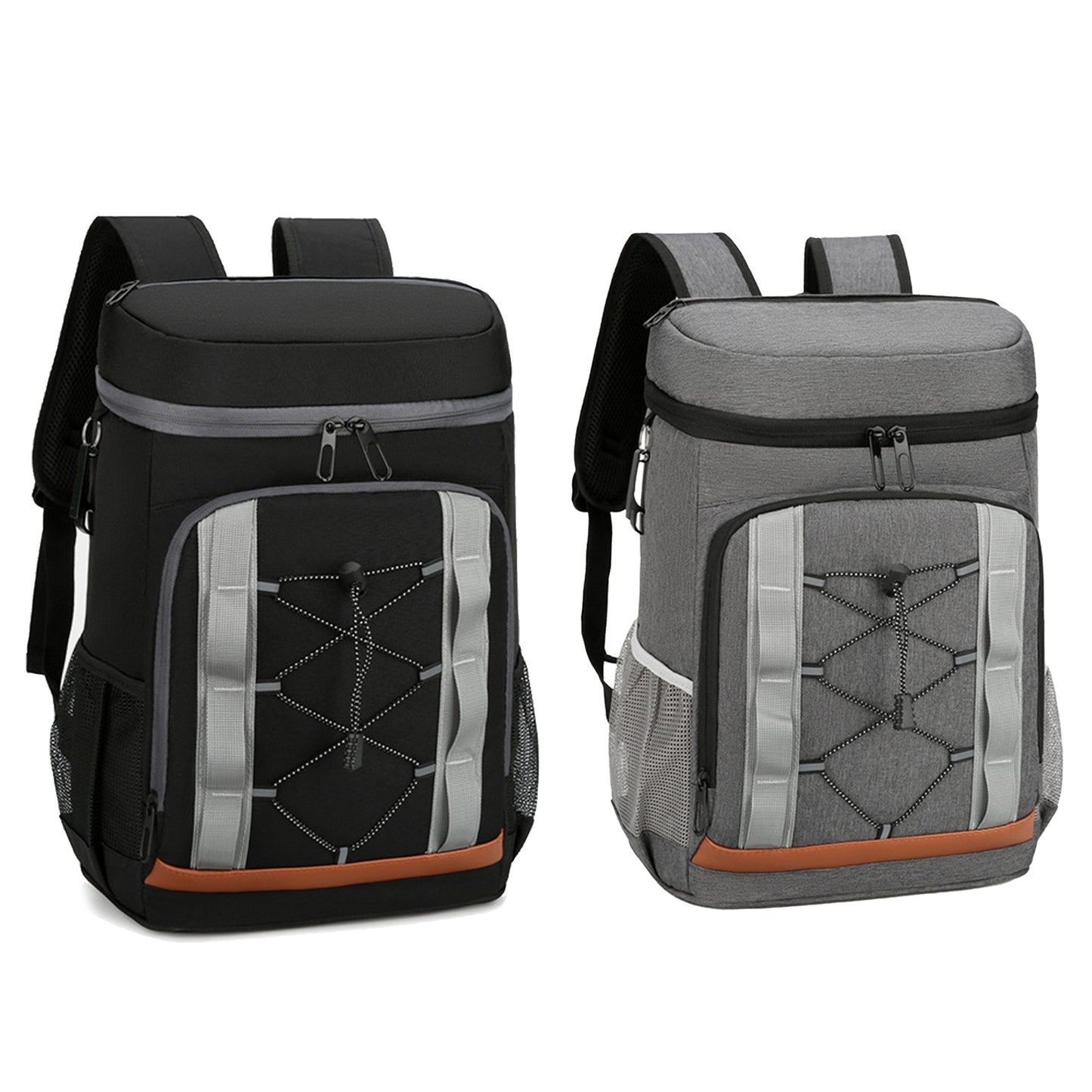 Grey-Black Options 1Pc Cooler Backpack 36 Can Leakproof Insulated Cooler Backpack with 25L 6.6Gal for Picnic Camping Beach Hiking Fishing Travel