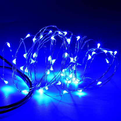USB Plug in Fairy Lights, 16Ft Warm White Christmas Lights | 50 LED Silver Wire String Lights for Christmas Trees, Wreaths, Mason Jars, Garlands, Bedrooms and Weddings