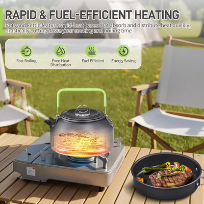 Camping Cookware Set Outdoor Cooking Kit for 2-4 People Cookware