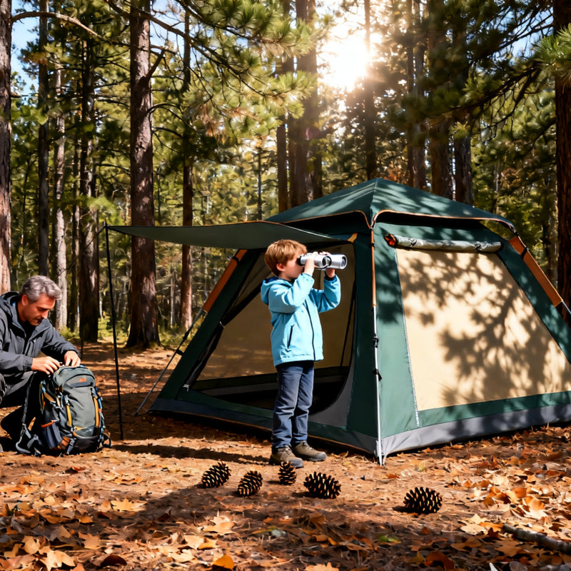 Family Quick-Opening Tent 84.6L X 84.6W X 55.9H Tent Instant Camping Rainproof Tent 2-4 Person Tent Outdoor Tent Camping Tent Hiking Tent Camping Set Pop-Up Tent Outdoor Tent Party Portable Tent