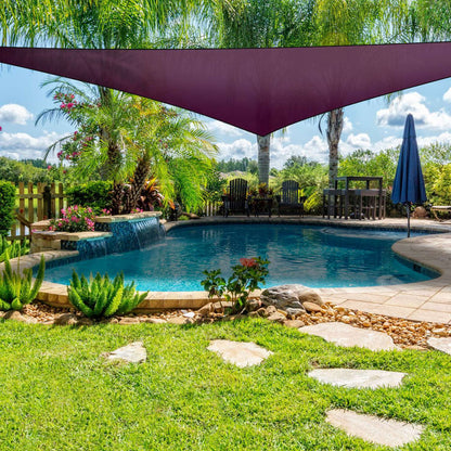 1Pc Shade Sail Patio Cover Shade Canopy Camping Sail Awning Sail Sunscreen Shelter Triangle Cover for Kindergarten Playground Outdoor