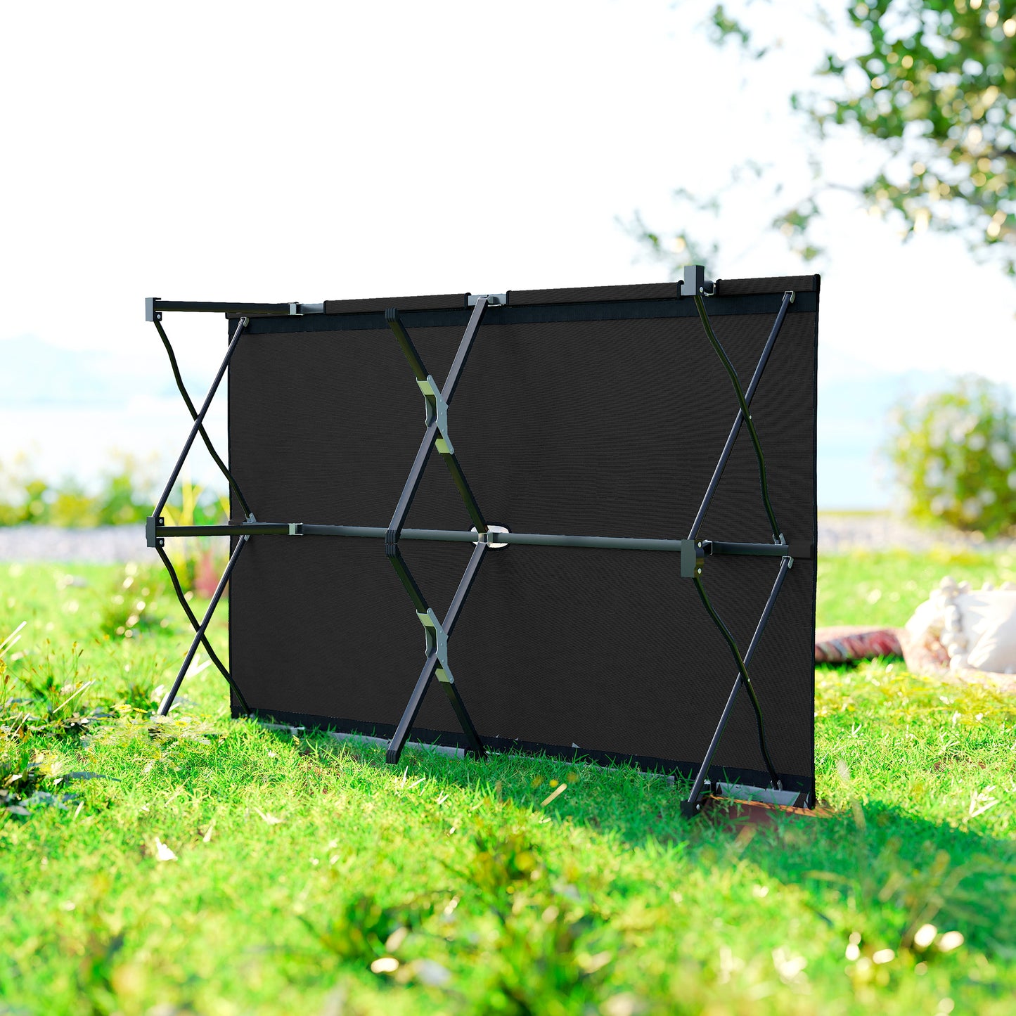2 Person Folding Camping Cot for Adults, 50" Extra Wide Outdoor Portable Sleeping Cot with Carry Bag, Elevated Camping Bed, Beach Hiking, Black