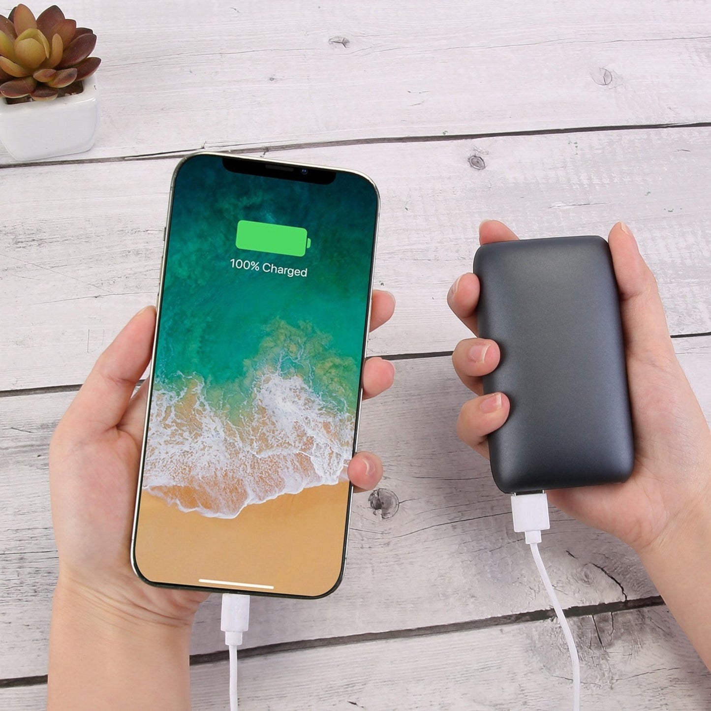 1Pc Electric Double Sided Hand Warmer Battery Backup Power Bank Rechargeable Hand Heater with 3 Temperature Levels Portable Pocket Warmer