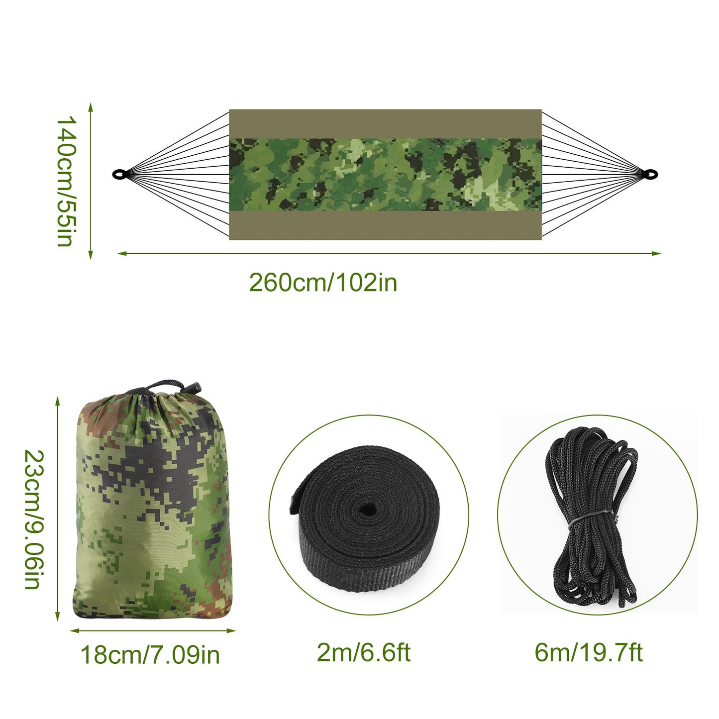 Camping Hammock, Portable Double Hammock with Net