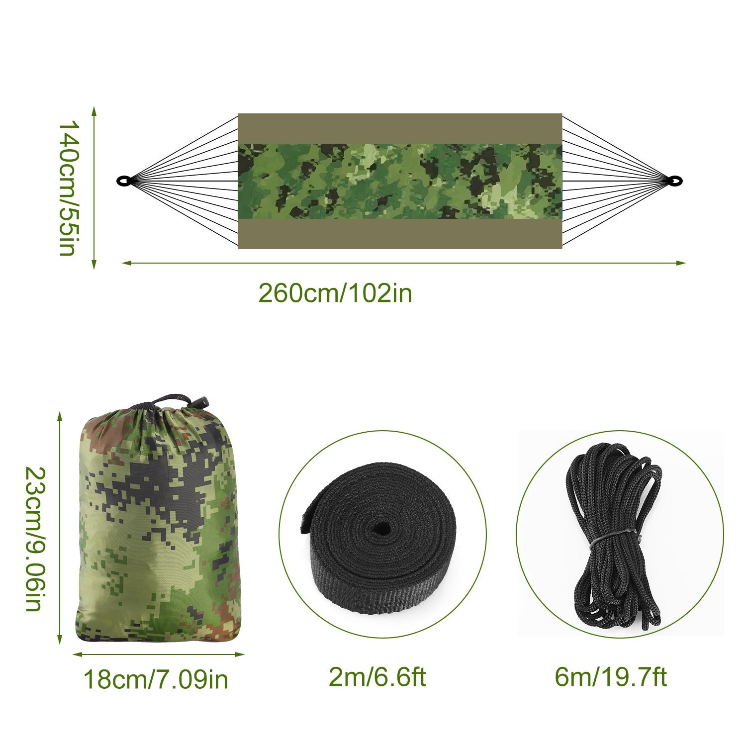 Camping Hammock, Portable Double Hammock with Net