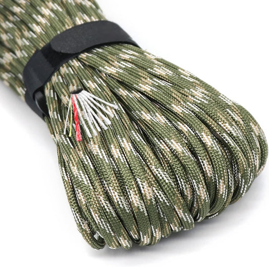7-strand 550 survival paracord with fishing line and waterproof tinder