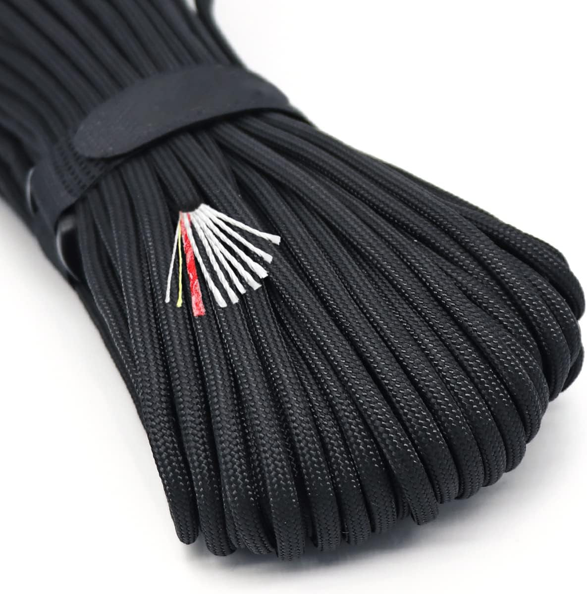Survival Paracord Parachute Fire Cord Survival Ropes Red Tinder Cord PE Fishing Line Cotton Thread 7 Strands Outdoor 20, 25, 100 Feet
