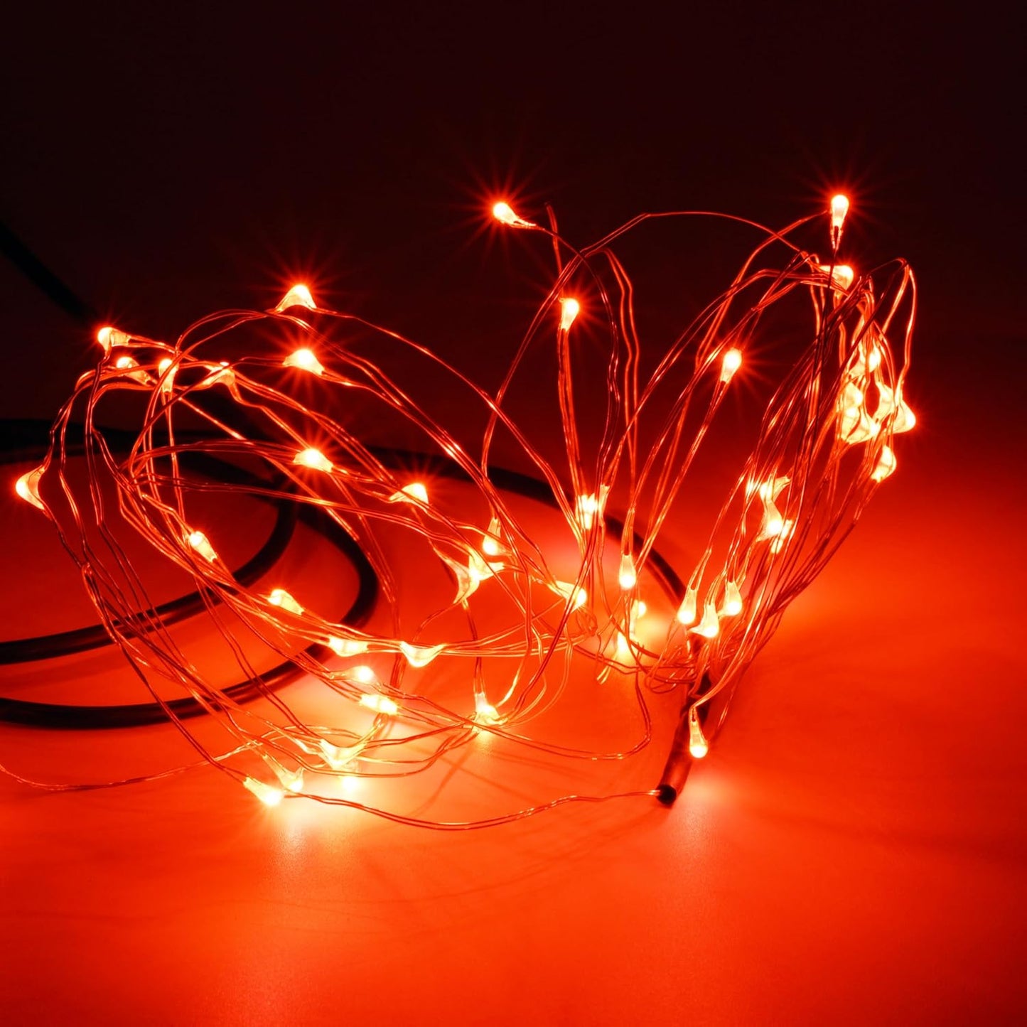 USB Plug in Fairy Lights, 16Ft Warm White Christmas Lights | 50 LED Silver Wire String Lights for Christmas Trees, Wreaths, Mason Jars, Garlands, Bedrooms and Weddings