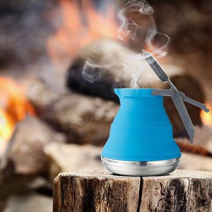 1.5L Portable Collapsible Kettle Camping Pot Collapsible Tea Kettle for Hiking Travel and Outdoors