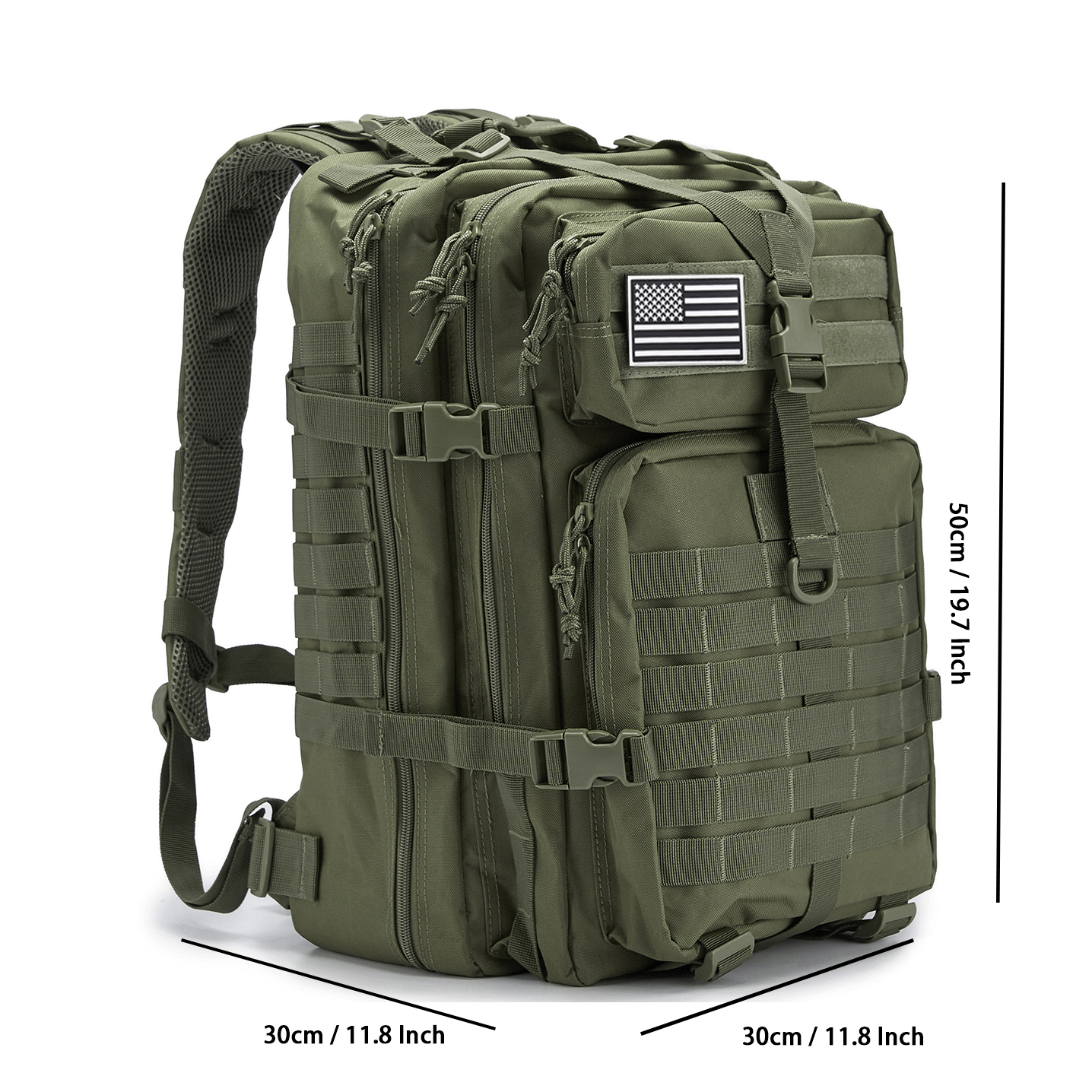 45L MOLLE Tactical Backpack — Heavy-Duty 900D, Fits 17" Laptop