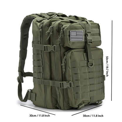 45L MOLLE Tactical Backpack — Heavy-Duty 900D, Fits 17" Laptop