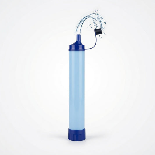 Personal water filter straw for drinking from creeks while hiking