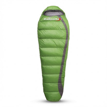 Ultralight down sleeping bag that compresses tiny for backpacking