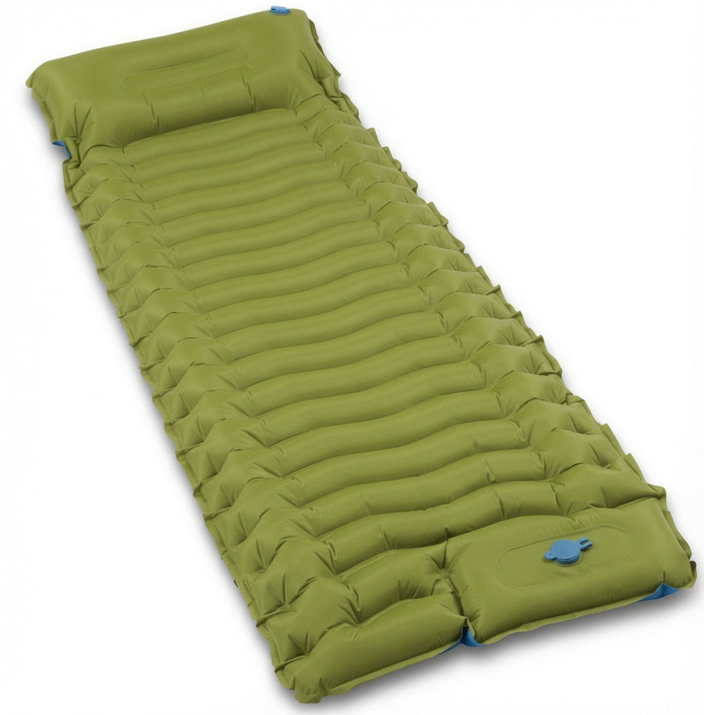 Ultralight self-inflating sleeping pad with integrated pillow