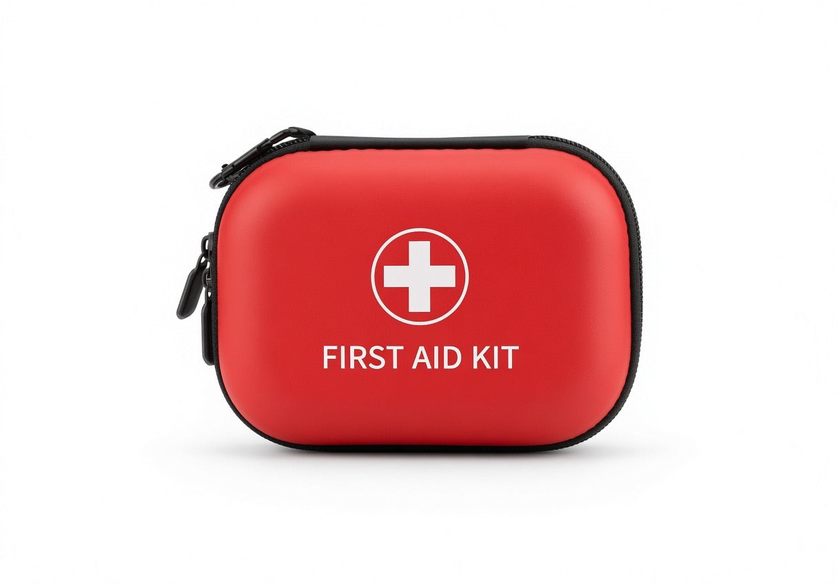 Compact First Aid Kit — 100-Piece, Waterproof Hard Case
