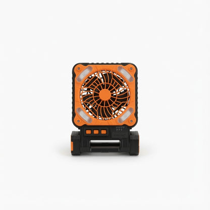 Solar Camping Fan with LED Lantern & Power Bank — 5200mAh