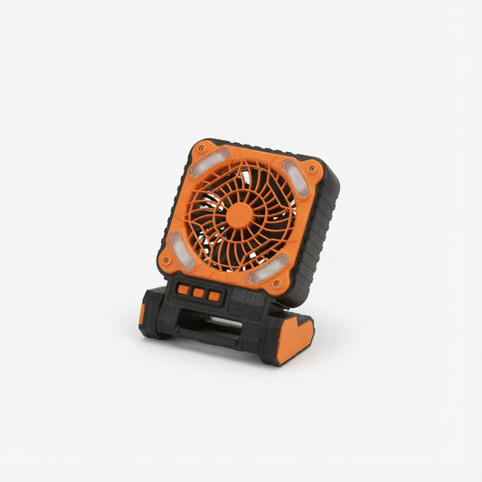 Solar Camping Fan with LED Lantern & Power Bank — 5200mAh