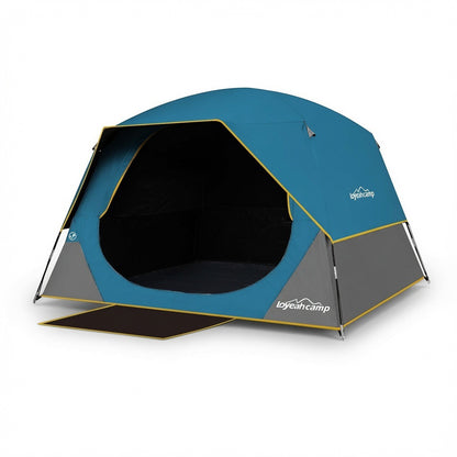 Blackout Family Camping Tent (4–6 Person) — Waterproof Double-Layer Dome, 5-Minute Setup