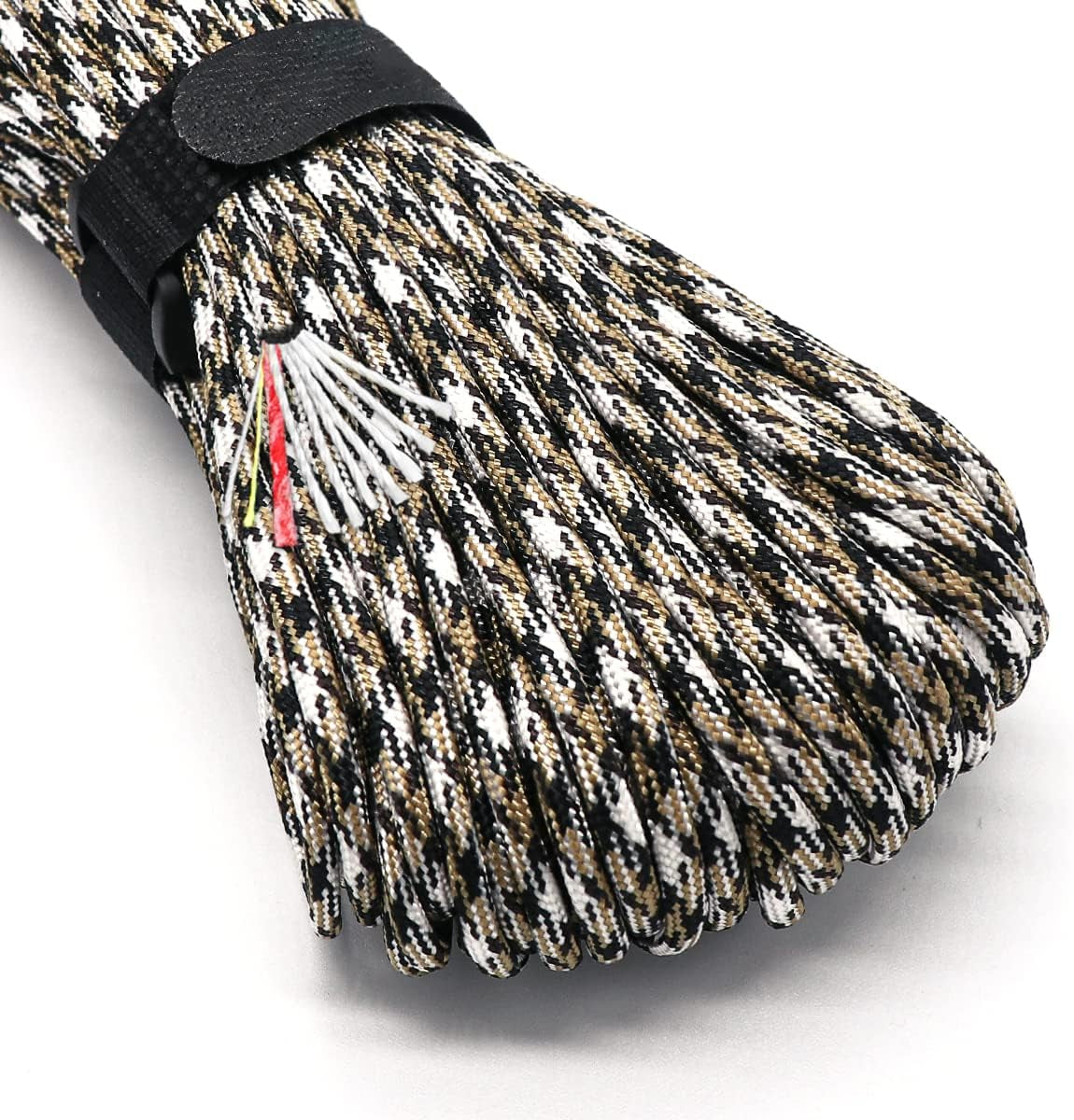 Survival Paracord Parachute Fire Cord Survival Ropes Red Tinder Cord PE Fishing Line Cotton Thread 7 Strands Outdoor 20, 25, 100 Feet