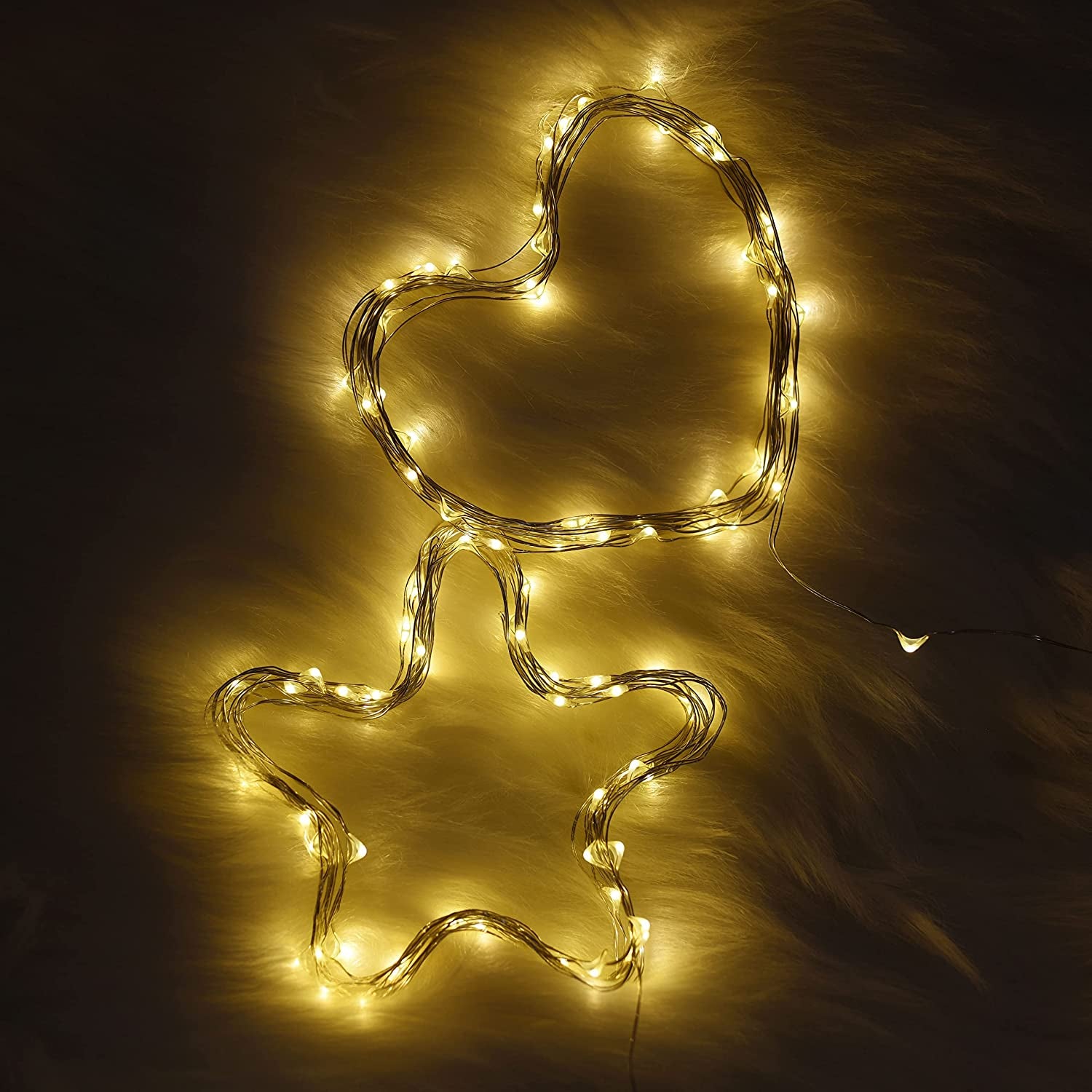 USB Plug in Fairy Lights, 16Ft Warm White Christmas Lights | 50 LED Silver Wire String Lights for Christmas Trees, Wreaths, Mason Jars, Garlands, Bedrooms and Weddings