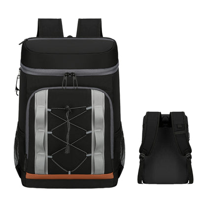 Cooler backpack worn hands-free on the walk to a picnic spot