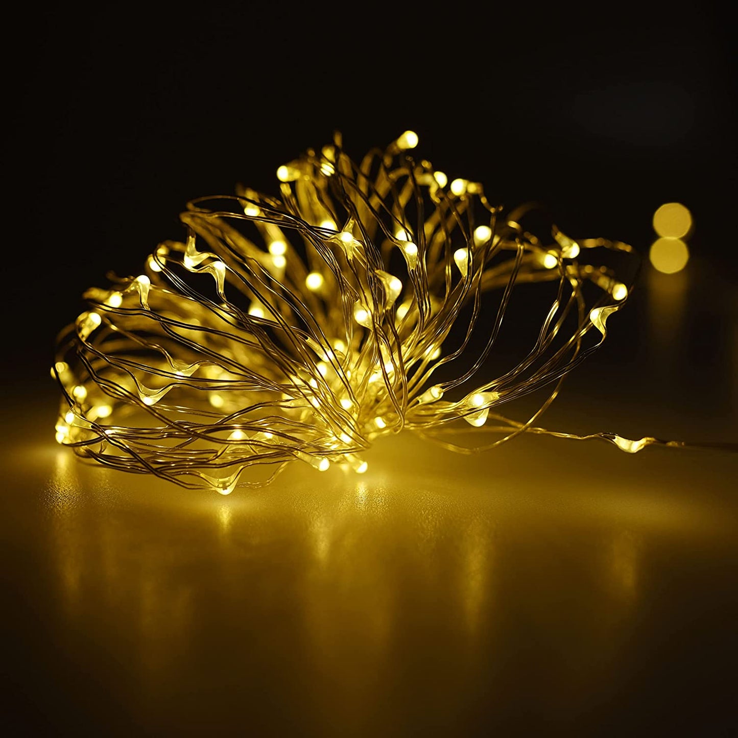 USB Plug in Fairy Lights, 16Ft Warm White Christmas Lights | 50 LED Silver Wire String Lights for Christmas Trees, Wreaths, Mason Jars, Garlands, Bedrooms and Weddings