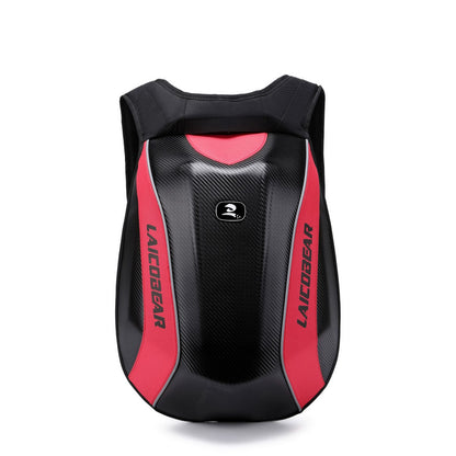 Lightweight cycling and day-hike backpack with slim close-to-back fit