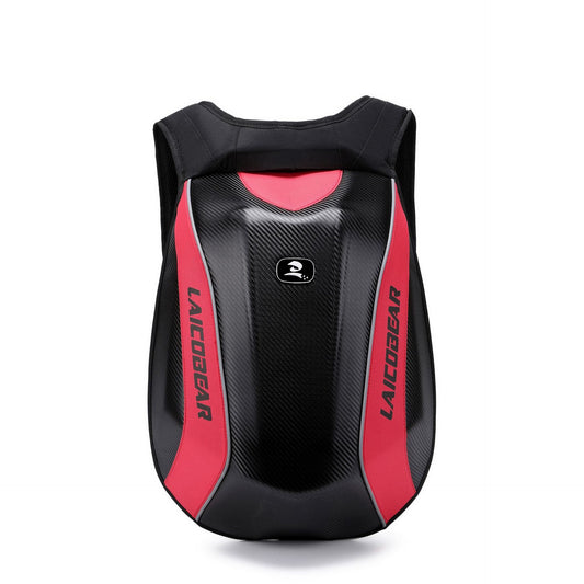 Lightweight cycling and day-hike backpack with slim close-to-back fit