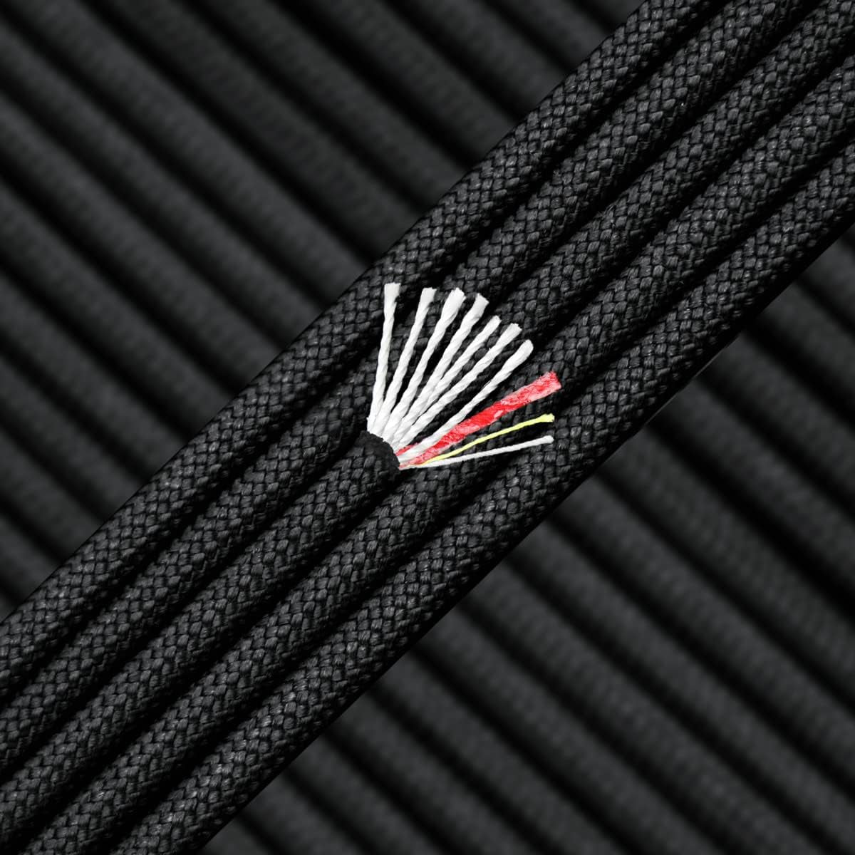 Survival Paracord Parachute Fire Cord Survival Ropes Red Tinder Cord PE Fishing Line Cotton Thread 7 Strands Outdoor 20, 25, 100 Feet