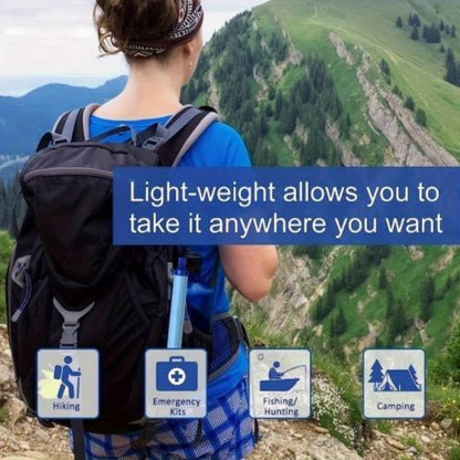 Essential Personal Water Filter for Hiking, Camping and RV Travel Emergency Preparedness