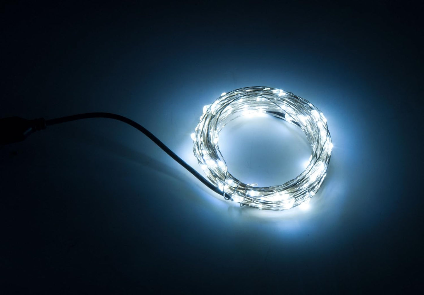 USB Plug in Fairy Lights, 16Ft Warm White Christmas Lights | 50 LED Silver Wire String Lights for Christmas Trees, Wreaths, Mason Jars, Garlands, Bedrooms and Weddings