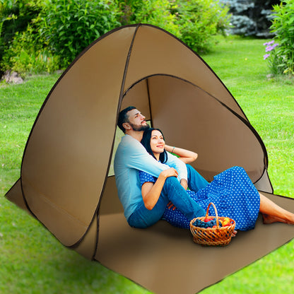 1Pc 2-3Person Beach Tent with Net Window Storage Bag 64.96 X 59.06 X 43.31In Anti-Uv Automatic Waterproof for Outdoor Beach Camping Fishing Park Lake