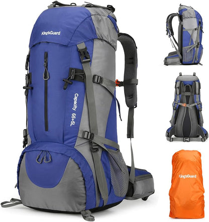 70L Hiking Backpack with Rain Cover Lightweight Waterproof Travel Camping Backpack Large Backpacking Pack
