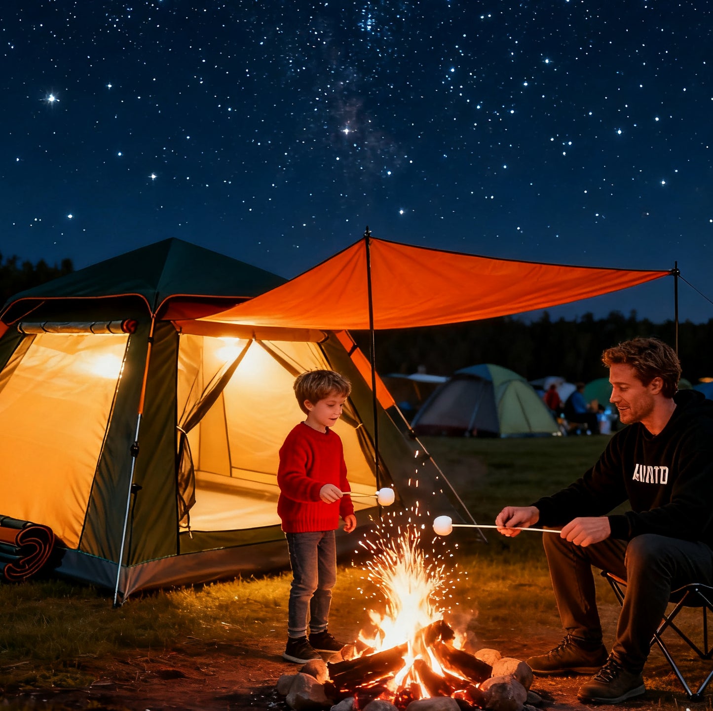 Family Quick-Opening Tent 84.6L X 84.6W X 55.9H Tent Instant Camping Rainproof Tent 2-4 Person Tent Outdoor Tent Camping Tent Hiking Tent Camping Set Pop-Up Tent Outdoor Tent Party Portable Tent
